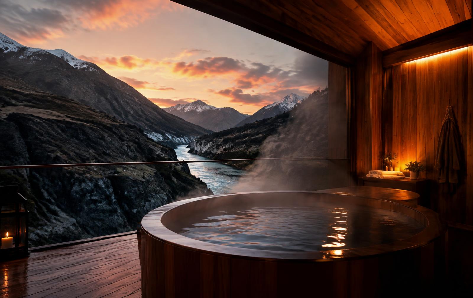 Evening · Onsen Hot Pools